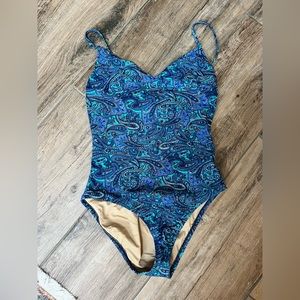 Jcrew factory Paisley Blue Swimsuit